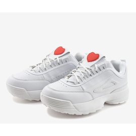 Calzado deportivo blanco de moda con corazón F29-5 2