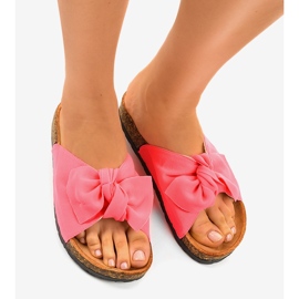 Zapatillas rosa decoradas con lazo WS9003-5 rosado 1 Zapatillas rosa decoradas con lazo WS9003-5 rosado 1