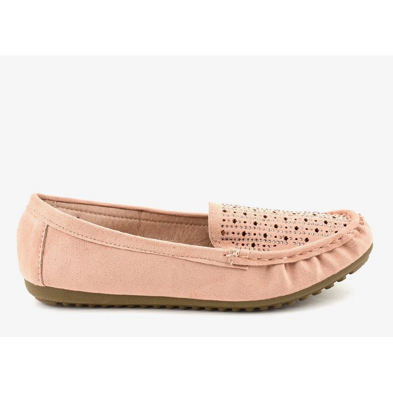 Mocasines nude calados con lentejuelas YSD823Y beige 1