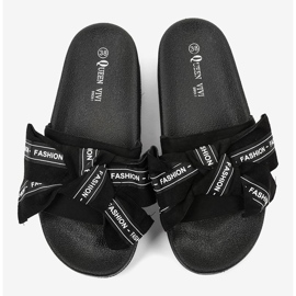 Pantuflas negras de moda casual 218-207 negro 4