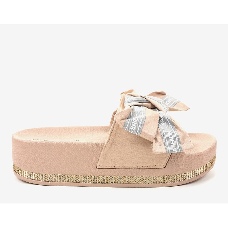 Pantuflas beige moda casual 218-207 1