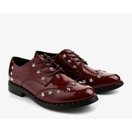Zapatos burdeos para mujer C18-37117 rojo 2