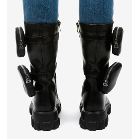 Botas negras con suela especulativa masiva negro 3