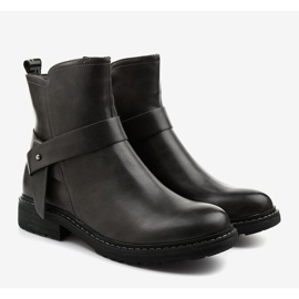 Botas de mujer planas grises con cremallera Graybane 2