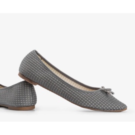 Bailarinas de textil gris Del Amor 4