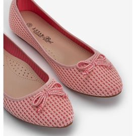 Bailarinas de tela rosa Del Amor rosado 3