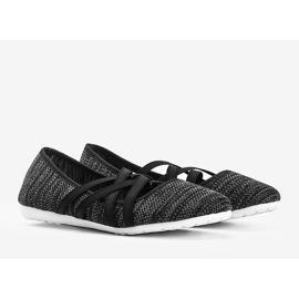 Bailarinas de textil negro Janae gris 2