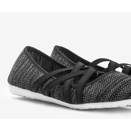 Bailarinas de textil negro Janae gris 3