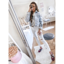 Bailarinas de tela rosa LD8E07 azul marino 1