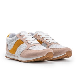 Zapatillas clásicas blancas con beige Aniya 4
