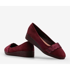 Bailarinas de ante en el tacón de cuña Maritza rojo multicolor 3