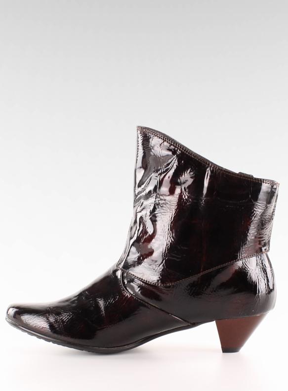 Botas con lazo 5196-3V granate marrón 2