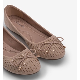 Bailarinas de ante beige con circonita Larissa 4