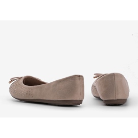 Bailarinas de ante beige con circonita Larissa 1