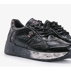 Zapatillas con cuña Ayanna negras negro 2