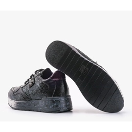Zapatillas con cuña Ayanna negras negro 3