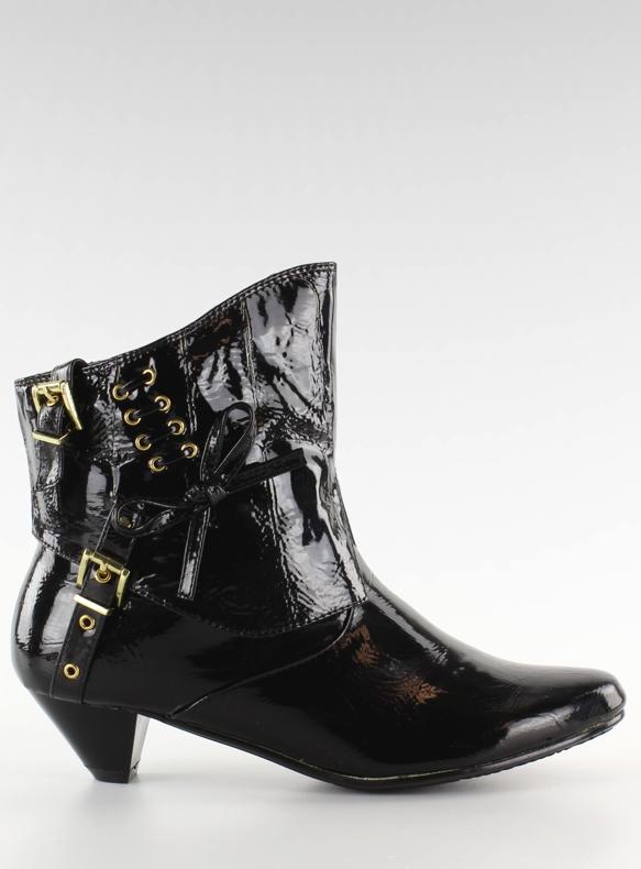 Botas con lazo 5196-3V barniz negro 1