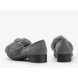 Zapatos de mujer grises con pelo Deasia 2
