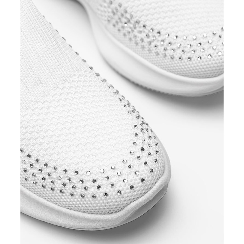 Deportivas blancas con circonita Mia blanco 1
