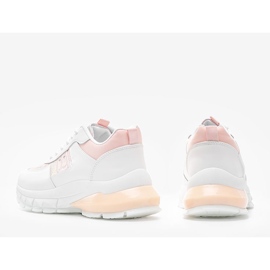 Zapatillas Dana en blanco y rosa 2