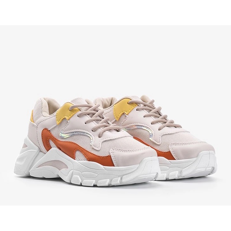 Zapatillas deportivas Lesly beige 1