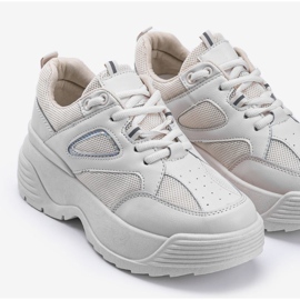 Deportivas beige con suela gruesa Jaida 3