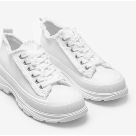 Zapatillas blancas sobre suela gruesa Makenna blanco 2