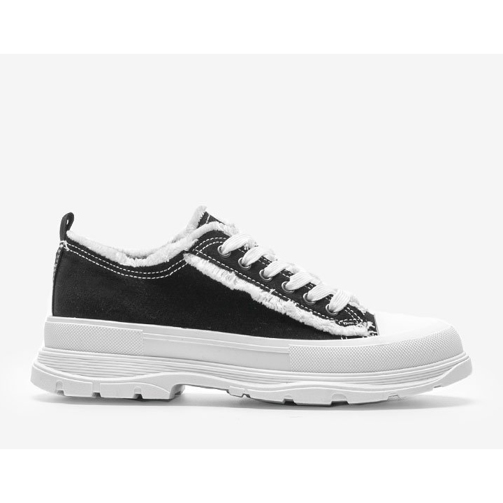 Zapatillas negras sobre suela gruesa Makenna negro 1