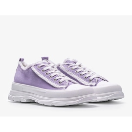 Zapatillas violetas sobre suela gruesa Makenna 1
