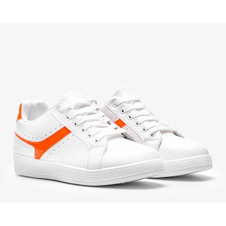 Zapatillas blancas mujer Neon Orange Meadow blanco 1