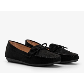 Mocasines negros con estampado Maura calado 3