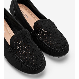 Mocasines negros con puntera calada Frida 2
