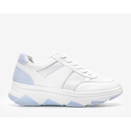Zapatillas blancas y azules de Julissa blanco 1