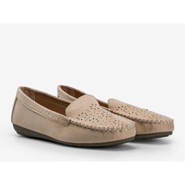 Mocasines beige con puntera Justine calada 1 Mocasines beige con puntera Justine calada 1