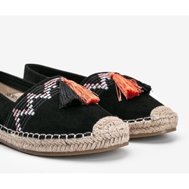 Alpargatas negras con borlas Alyana negro 3