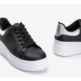Zapatillas negras con inserto holográfico Lillian negro 3