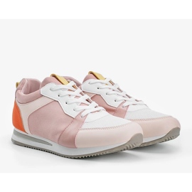 Zapatillas rosadas de piel ecológica Elaine rosado 1