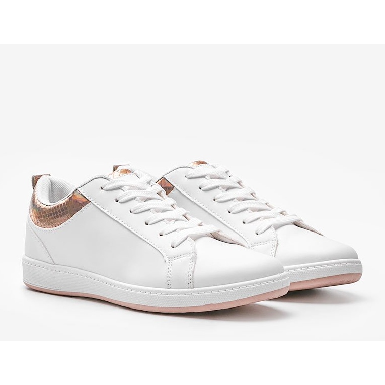 Zapatillas blancas con inserto holográfico Madalynn beige blanco 1