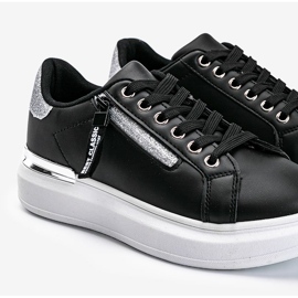 Zapatillas negras con cremallera Kiana decorativa negro 1