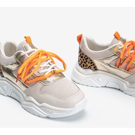 Zapatillas beige con motivo animal de Jan 2