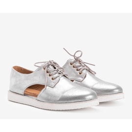 Zapatos Karley plateados brillantes de corte bajo plata 1