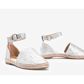 Alpargatas plateadas con estampado de piel de serpiente Jordan plata 2