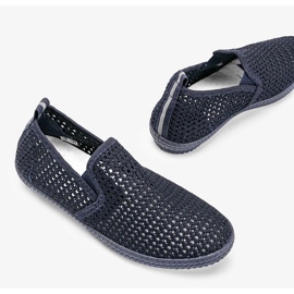 Zapatillas Mallory azul marino caladas 2