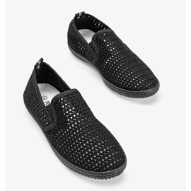 Zapatillas Mallory negras con calado negro 2