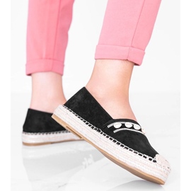 Alpargatas negras con conchas Sea Side negro 2