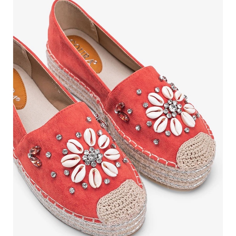 Alpargatas naranjas en la suela gruesa de Mrs Nicki 1