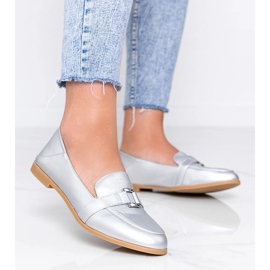 Mocasines plateados con hebilla Island Paradise plata 1