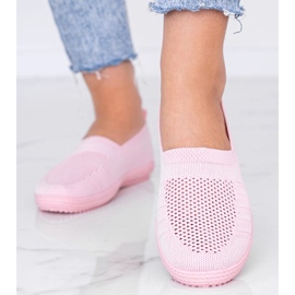 Zapatillas rosa oscuro Slip On calado rosado 1