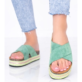 Zapatillas verdes con suela decorativa Riri 1
