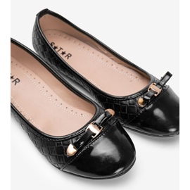 Bailarinas negras con estampado Broadway trenzado negro 3